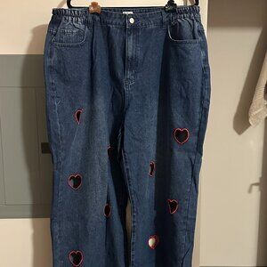 Heart Cutout Jeans | Size 2x | Shiny by Nature